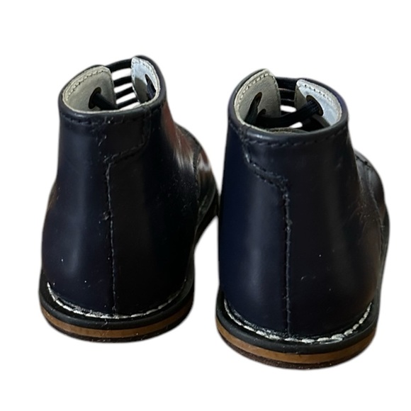 Josmo Boys Classic Traditional Leather Oxford Lace Up Shoes in Navy Blue Sz 3 - Picture 4 of 7